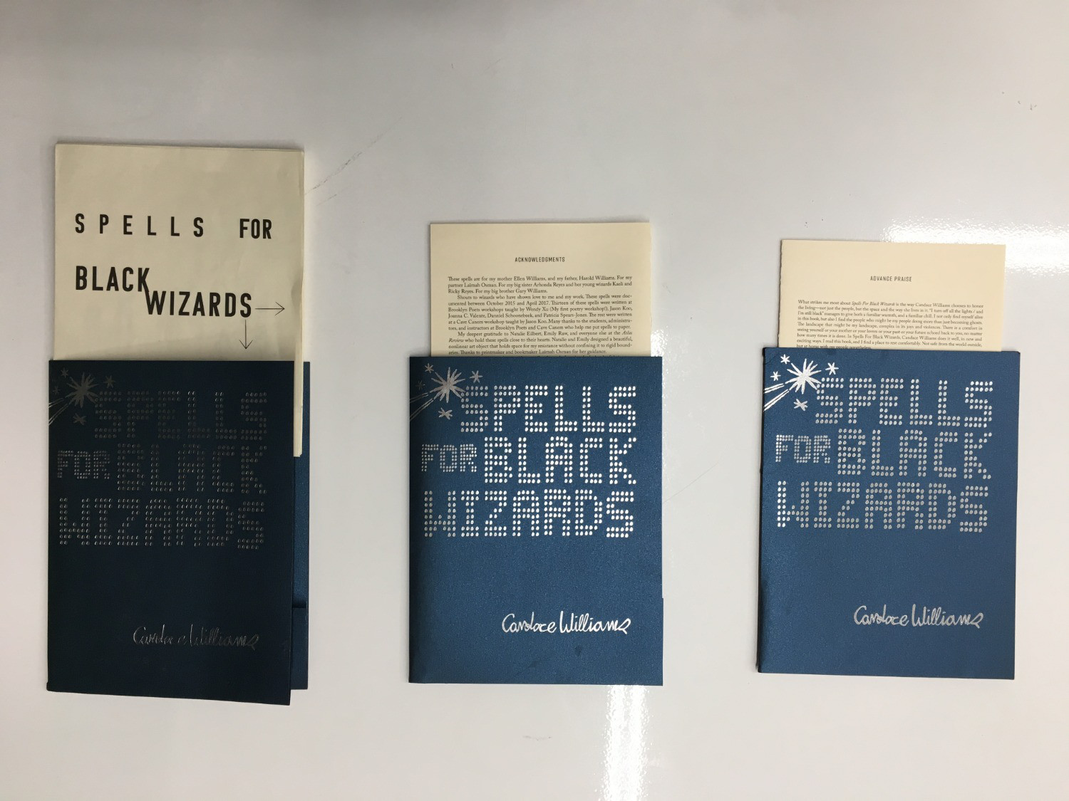 Candace Williams’ chapbook cover, Spells for Black Wizards